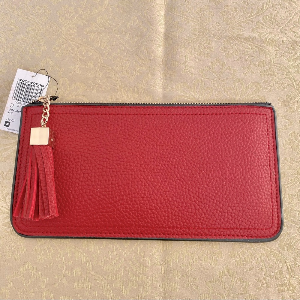 Women’s red PU leather wallet NWT